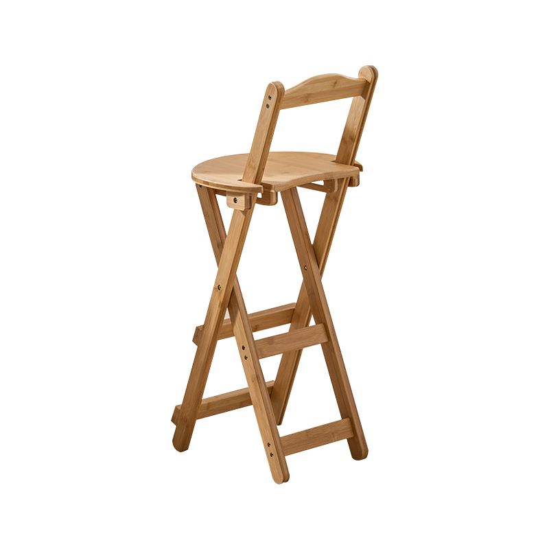 Modern Home Footrest Folding Stool Matte Finish Bamboo Barstool
