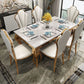 Traditional Luxury Dining Table Rectangle Metal Gold Tripod Dining Table Clearhalo 'Dining Tables & Seating' 'Dining Tables' 'dining_table' 'furn' 'furn_dining_table' 'Furniture' 'furniture_dining_table' 'Kitchen & Dining Furniture' 'kitchen' 'kitchen_dining_table' 1200x1200_281a2da1-80aa-4e41-a96e-f874ae1d9ca7