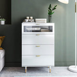 Classic Glam Storage Chest Manufactured Wood Dresser with 3 Drawers