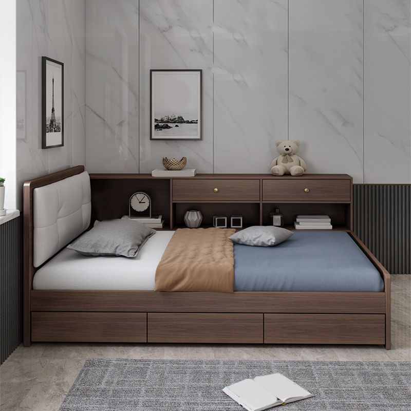 35.43 "lit de panneau scandinave avec tête de lit à bas profil rembourré