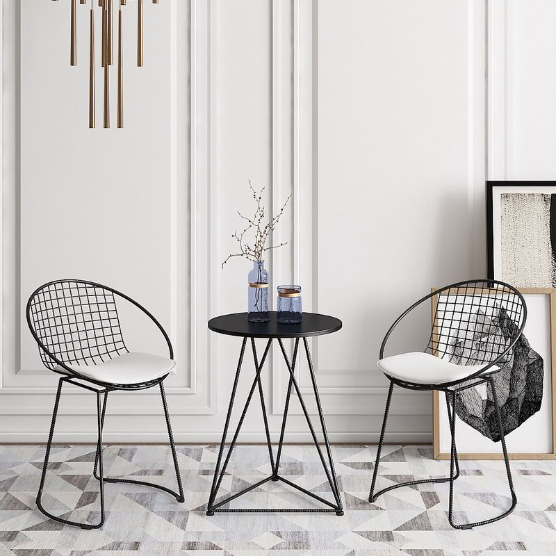 Metal Kitchen Dining Arm Chairs Glam Upholstered Dining Chairs Clearhalo 'Dining Chairs' 'Dining Tables & Seating' 'dining_chair' 'furn' 'furn_dining_chair' 'Furniture' 'Kitchen & Dining Furniture' 1200x1200_281c06e8-2ed9-43f1-acbb-1b7bfd40b529