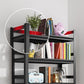 Open Standard Bookshelf Modern Minimalist Metal Rectangular Bookcase Clearhalo 'Bookcases' 'furn' 'furn_bookcases' 'Furniture' 'Office Furniture' 1200x1200_281c3690-a2b4-413e-9088-32627ea8633e