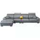 Scandinavian Faux Leather Sectional/sofa with Pillow Top Arm