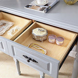 Bedroom Victorian Double Drawers Solid Wood Standing Make-up Vanity Clearhalo 'Bedroom Furniture' 'furn' 'furn_makeup_vanities' 'Furniture' 'Makeup Vanities' 'makeup_vanities' 1200x1200_281ce138-b692-42df-b4a2-6b27553a9046