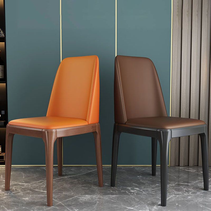 Contemporary Chair Dining Armless Chairs with Wooden Legs for Kitchen Clearhalo ' kitchen&dining_furn' 'Dining Chairs' 'Dining Tables & Seating' 'dining_chair' 'Furniture' 'furniture_dining_chair' 'Kitchen & Dining Furniture' 'kitchen' 1200x1200_281e25ba-971a-4842-ad81-2372b2ae7244