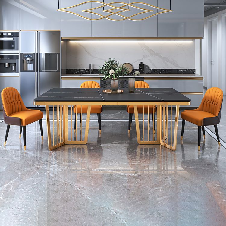 グラムスタイルの長方形テーブルセット1/2/5/7ピースキッチン用ダイニングセット