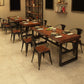 Solid Wood Industrial Dining Table Brown Dinette Table with Metal Frame Clearhalo 'Dining Tables & Seating' 'Dining Tables' 'dining_table' 'furn' 'furn_dining_table' 'Furniture' 'Kitchen & Dining Furniture' 1200x1200_28206184-d8eb-4491-84d7-2d919253f981