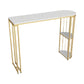 Glam White Marble Pub Table with Specialty Table Top Double Pedestal Table - 42" H Clearhalo 'Bar Furniture' 'Bar Tables' 'bar_tables' 'furn' 'furn_bar_tables' 'Furniture' 'furniture_bar_tables' 'Kitchen & Dining Furniture' 1200x1200_2822ff1a-f2f2-41eb-8e1d-e11b66d04723