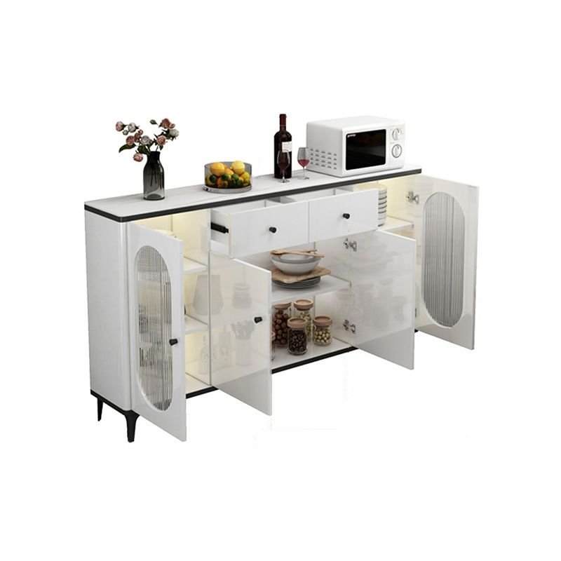 Modern Sideboard with LED Lights Wood Dining Server for Dining Room Clearhalo 'buffet_sideboard' 'Buffets & Sideboards' 'furn' 'furn_buffet_sideboard' 'Furniture' 'Kitchen & Dining Furniture' 1200x1200_2823ae41-f19b-4f01-b403-e8d81b1c0986