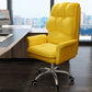 Faux Leather Desk Chair Contemporary Fixed Arms Chair with Wheels Clearhalo 'furn' 'furn_office_chair' 'Furniture' 'Office Chairs' 'Office Furniture' 'office_chair' 1200x1200_2826cc85-19c1-4336-9d0f-86fd6b3cb483