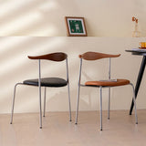 Contemporary Style Upholstered Side Chairs Cow Horn Armless Dining Chairs for Home Clearhalo ' kitchen&dining_furn' 'Dining Chairs' 'Dining Tables & Seating' 'dining_chair' 'furn' 'furn_dining_chair' 'Furniture' 'furniture_dining_chair' 'Kitchen & Dining Furniture' 'kitchen' 1200x1200_2826e043-9731-49a5-9d81-b1c25d58097c