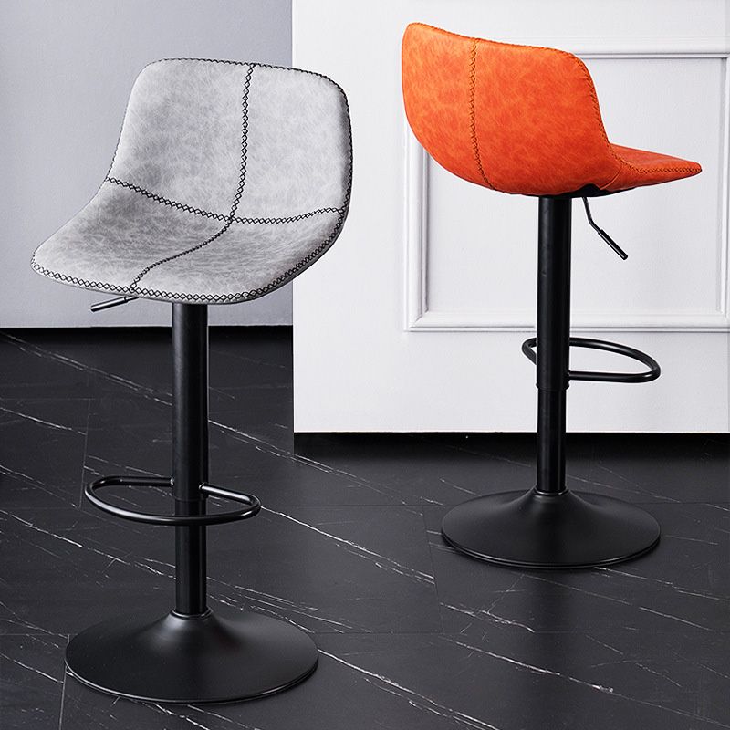 Modern Home Leather Stool Swivel Adjustable Footrest Barstool Clearhalo 'Bar Furniture' 'Bar Stools' 'bar_stools' 'furn' 'furn_bar_stools' 'Furniture' 'furniture_bar_stools' 'Kitchen & Dining Furniture' 1200x1200_2827fa9f-dc42-4ebb-b78e-24462e363473