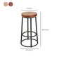 Backless Dining Stool Round Armless Bar Stool with Metal Base Clearhalo 'Bar Furniture' 'Bar Stools' 'bar_stools' 'furn' 'furn_bar_stools' 'Furniture' 'Kitchen & Dining Furniture' 1200x1200_2828a394-5f74-47ce-b6d6-6e11ffd7837e