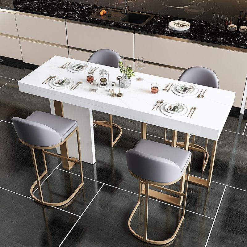 Glam 1/2/5 pezzi Sinterizzato tavolo da bar in pietra set rettangolare set per sala da pranzo