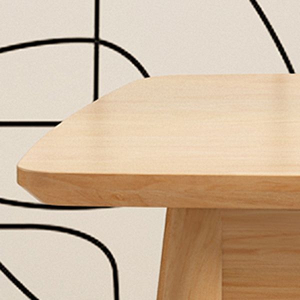 Modern Rubberwood Solid Wood Dining Table Brown Rectangle Table with 4 Legs for Home Clearhalo ' dining_table' 'Dining Tables & Seating' 'Dining Tables' 'furn' 'furn_dining_table' 'Furniture' 'furniture_dining_table' 'Kitchen & Dining Furniture' 'kitchen&dining_furn' 'kitchen' 'kitchen_dining_table' 1200x1200_282bf4a0-6872-4263-9682-cca33c4cbfe3