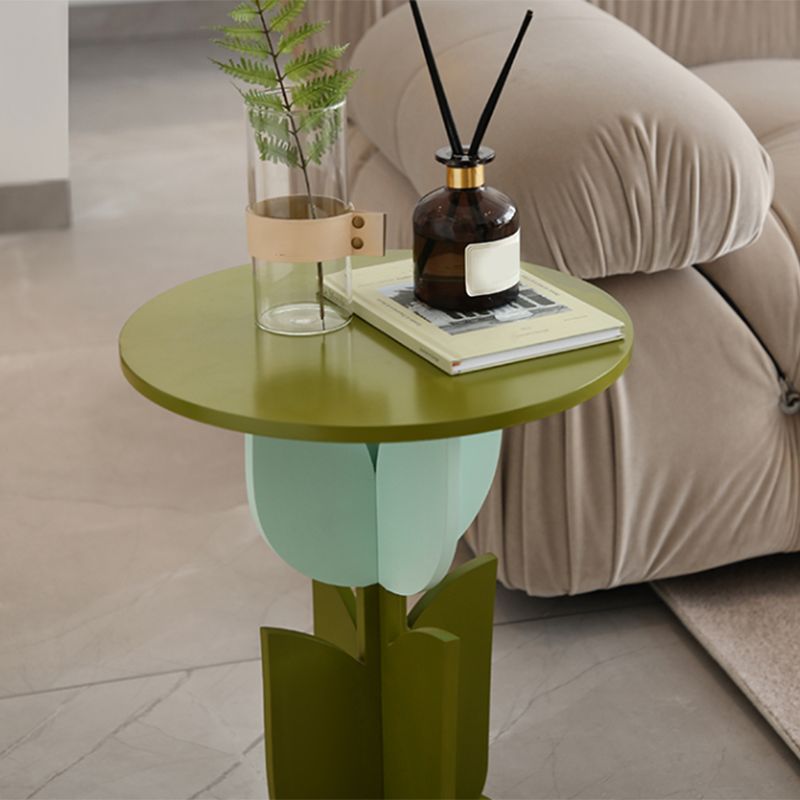 Round/free Shape Square Block Base Glass/solid Wood Table Modern Style Coffee Table