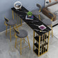 Rectangle Bar Dining Table Contemporary Bar Table with Gold Sled Base Clearhalo 'Bar Furniture' 'Bar Tables' 'bar_tables' 'furn' 'furn_bar_tables' 'Furniture' 'furniture_bar_tables' 'Kitchen & Dining Furniture' 1200x1200_282d6849-7929-416a-8c0d-e440c4d338d9