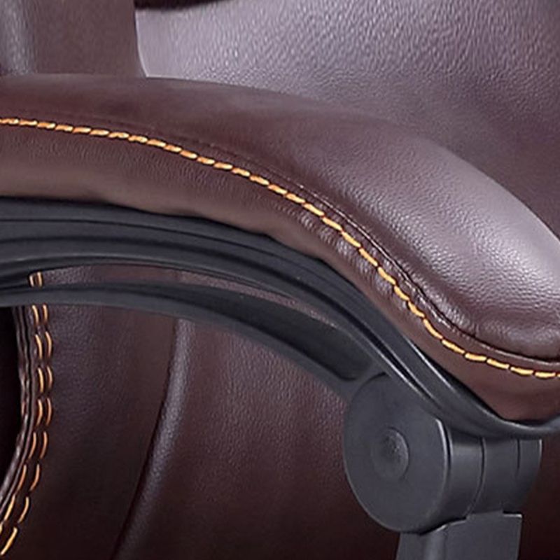 Modern Padded Arms Office Chair Leather Adjustable Seat Height Chair Clearhalo 'furn' 'furn_office_chair' 'Furniture' 'Office Chairs' 'Office Furniture' 'office_chair' 1200x1200_282ff895-c167-4dc7-9c76-cfdd03665854