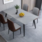 Contemporary Rectangle Shape Sintered Stone Dining Table Kitchen Dining Table with 4 Legs Base Clearhalo ' dining_table' 'Dining Tables & Seating' 'Dining Tables' 'Furniture' 'furniture_dining_table' 'Kitchen & Dining Furniture' 'kitchen&dining_furn' 'kitchen' 'kitchen_dining_table' 1200x1200_28306d32-89f4-4f1f-bc56-e28a615d7945