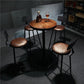 Industrial 1/3/4/5 Pieces Solid Wood Bar Table Set Fixed Table Counter Table Clearhalo 'Bar Furniture' 'furn' 'furn_home_bar_bar_sets' 'Furniture' 'Home Bars & Bar Sets' 'home_bar_bar_sets' 'Kitchen & Dining Furniture' 1200x1200_2830bd61-67e3-4fa7-a368-3a1336d8b14b