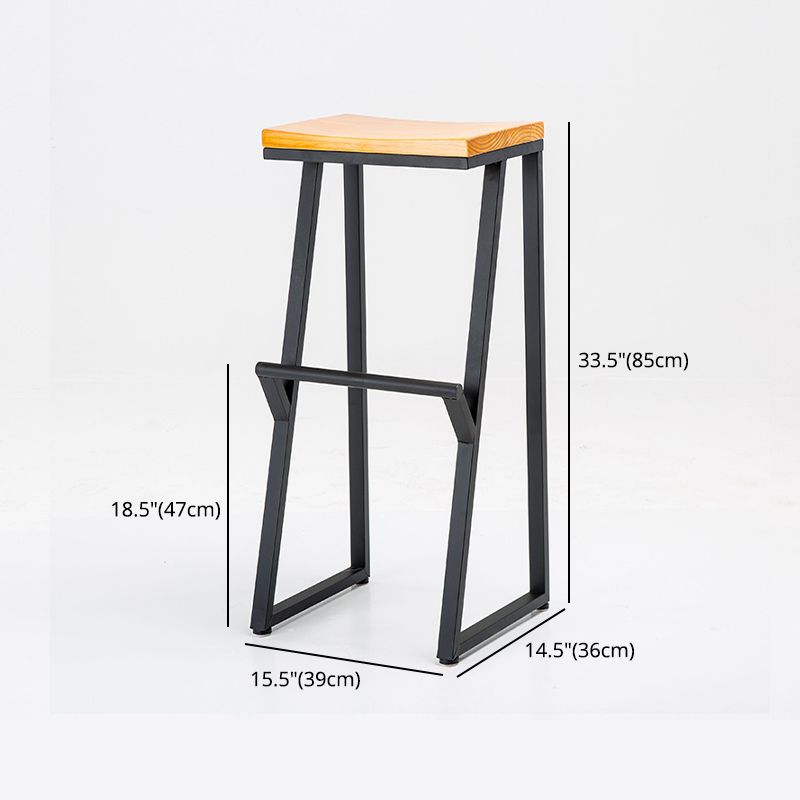 Industrial Bar and Counter Stool Backless Stool with Sled Base in Black Clearhalo 'Bar Furniture' 'Bar Stools' 'bar_stools' 'furn' 'furn_bar_stools' 'Furniture' 'furniture_bar_stools' 'Kitchen & Dining Furniture' 1200x1200_28329ffc-952d-4905-93fd-9dbe3b7c9bf9