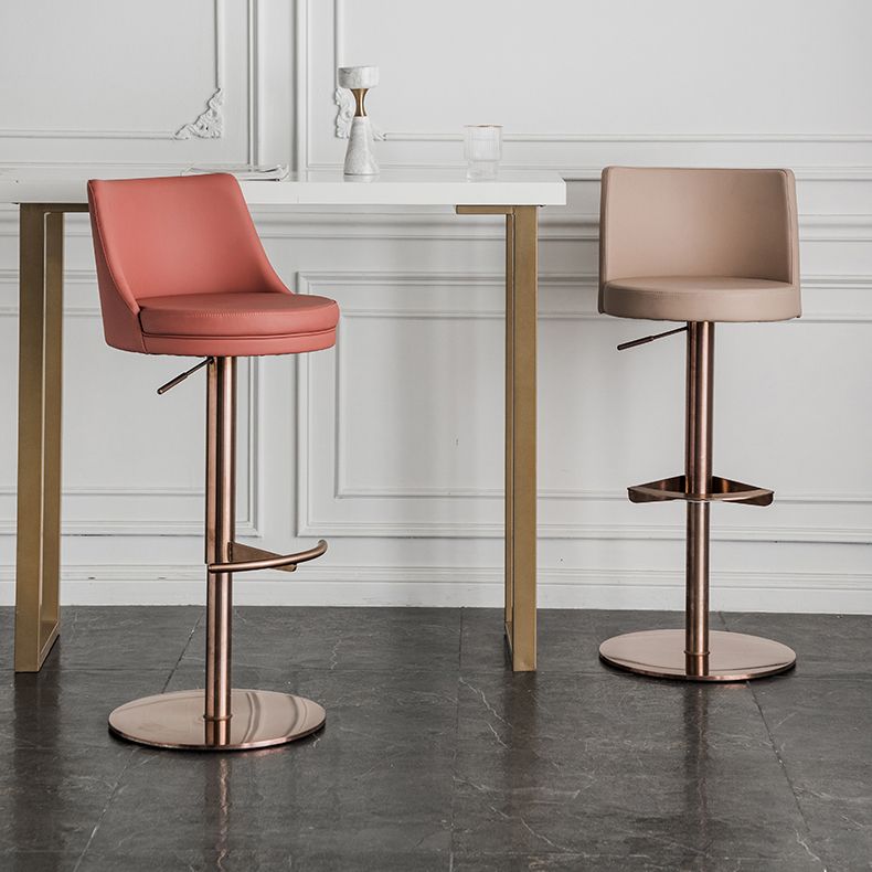 Taburete de barra de barra de cuero de cuero sintético estilo glamour para la cocina para la cocina