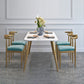 Contemporary Dining Set 1/2/5 Pcs Marble Dining Table with Cow Horn Chairs Clearhalo 'Dining Room Sets' 'Dining Tables & Seating' 'dining_room_set' 'furn' 'furn_dining_room_set' 'Furniture' 'Kitchen & Dining Furniture' 1200x1200_2833755d-2c46-4fc5-9967-3961be9ad16b