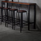 Wood Brown Bistro Accent Dining Table Industrial Rectangle Trestle Pub Table Clearhalo 'Bar Furniture' 'Bar Tables' 'bar_tables' 'furn' 'furn_bar_tables' 'Furniture' 'furniture_bar_tables' 'Kitchen & Dining Furniture' 1200x1200_28348da3-2b18-4b2d-b0a5-faf025354dbf