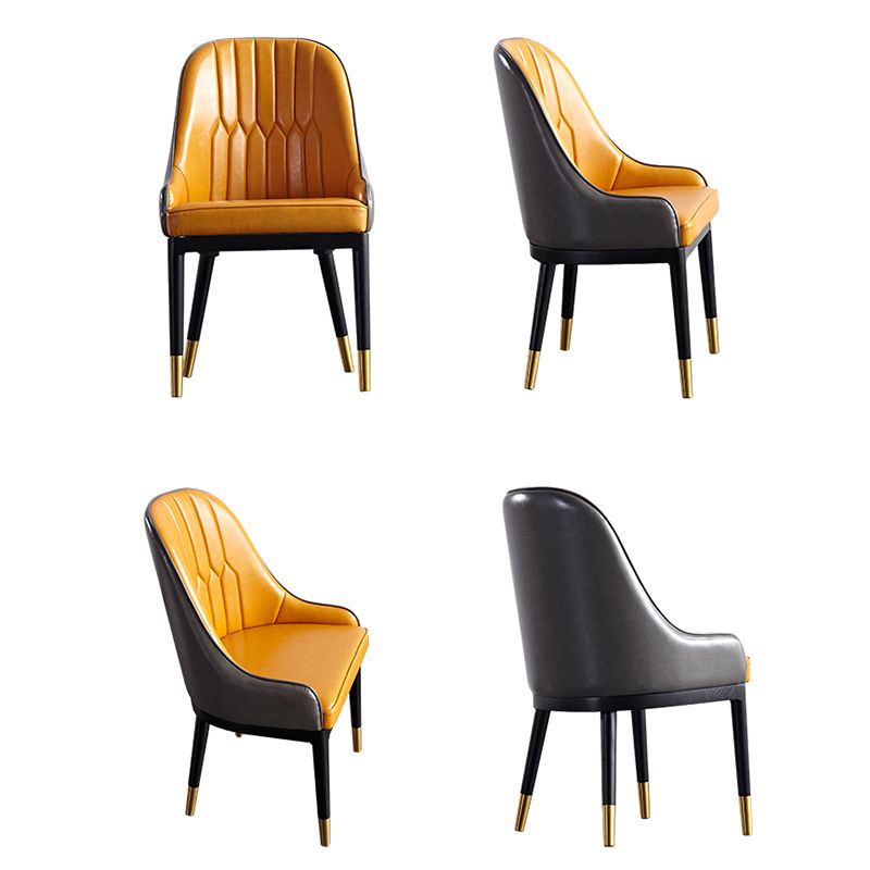 Dining Room Side Chairs Glam Solid Wood Kitchen Armless Chair for Home Clearhalo 'Dining Chairs' 'Dining Tables & Seating' 'dining_chair' 'furn' 'furn_dining_chair' 'Furniture' 'furniture_dining_chair' 'Kitchen & Dining Furniture' 1200x1200_2835c636-50bc-4a68-9dfa-0f04c8f181d7