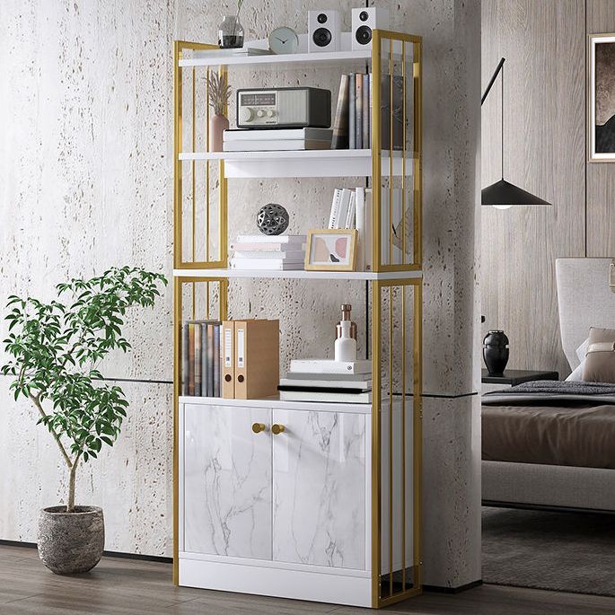 Modern Metal Book Shelf Home Open Back Bookcase with Shelves Clearhalo 'Bookcases' 'furn' 'furn_bookcases' 'Furniture' 'Office Furniture' 1200x1200_2836d3da-d501-46a7-86e9-007d1d771acc