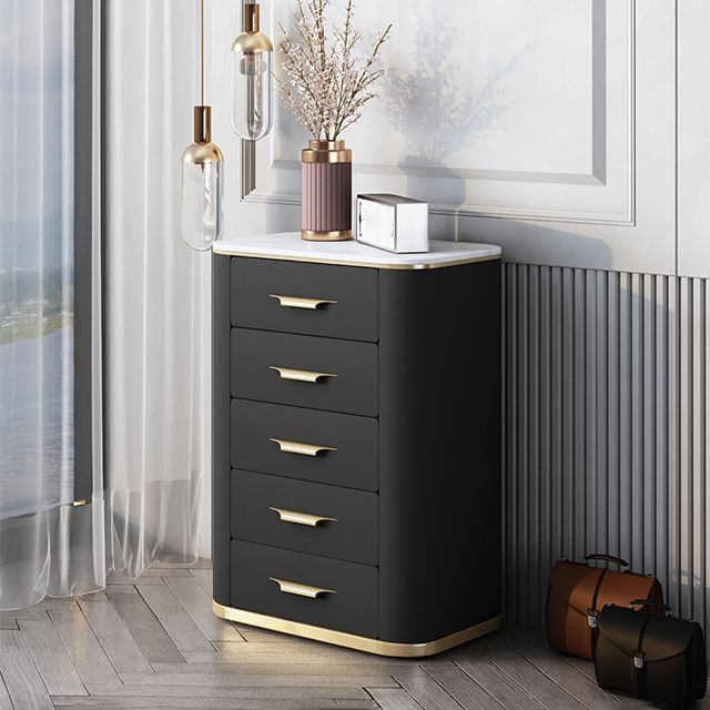 31,5 "H Armoire à buffet de salon Glam Buffet Server Armoire avec tiroirs en bois