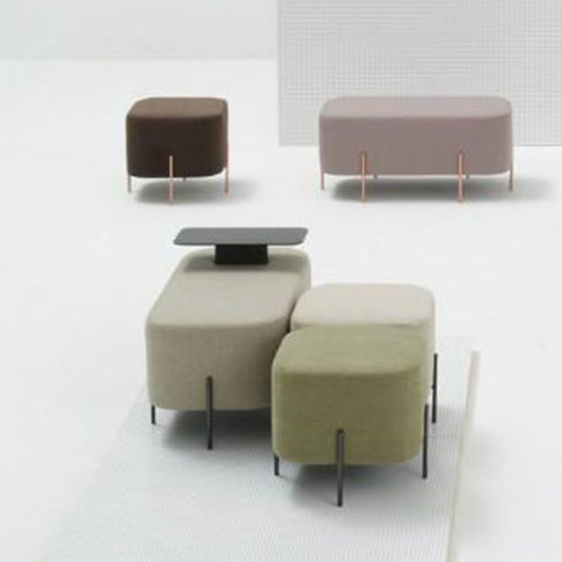 Solid Color Fabric Standard Stool Modern Simple Square Upholstered Footstool Clearhalo 'furn' 'furn_ottomans_poufs' 'Furniture' 'Living Room Furniture' 'Ottomans & Poufs' 'ottomans_poufs' 1200x1200_28383227-cfa2-49dc-b644-fceddeba275f