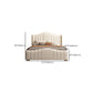 Glam Beige Standard Bed Camel Back Pine Wood and Metal Panel Bed Clearhalo 'Bedroom Furniture' 'Beds' 'furn' 'furn_beds' 'Furniture' 1200x1200_2838428e-69ba-4e15-baf5-f76de9d2fd51