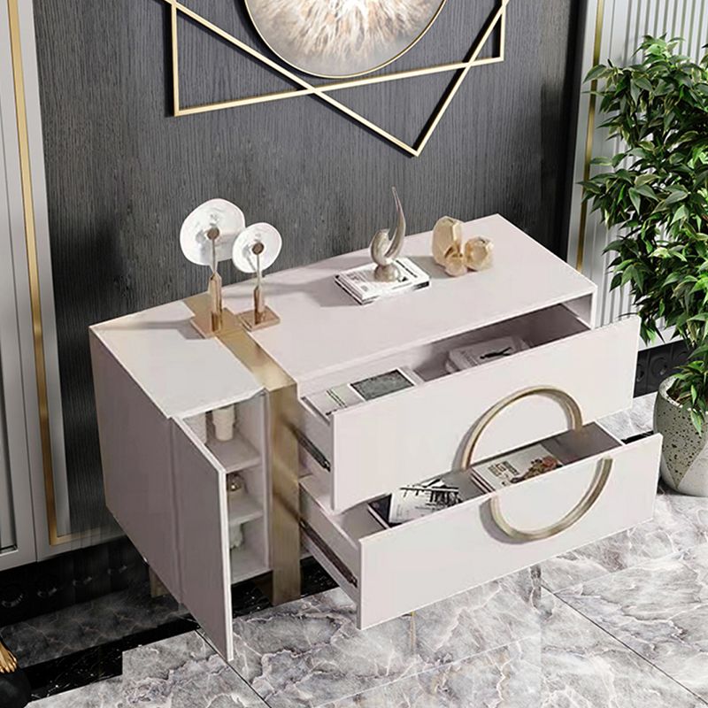 Cómoda combinada clásica y glamorosa con almacenamiento de abedul para dormitorio