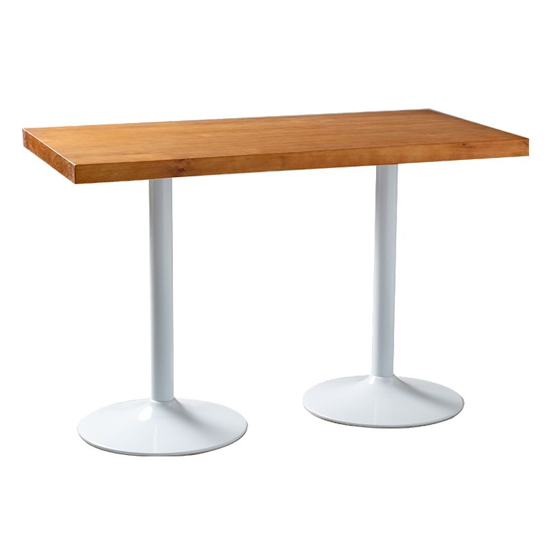 Solid Wood Industrial Dining Table Brown Top Table with White Frame for Dinning Room Clearhalo ' dining_table' 'Dining Tables & Seating' 'Dining Tables' 'furn' 'furn_dining_table' 'Furniture' 'furniture_dining_table' 'Kitchen & Dining Furniture' 'kitchen&dining_furn' 'kitchen' 'kitchen_dining_table' 1200x1200_283957b0-ab46-4174-9817-9c9d5773cc0d