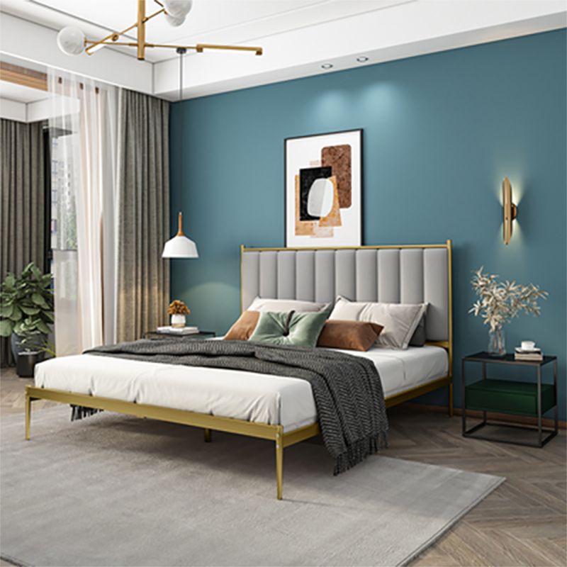 Testiera glam testino standard con gambe in metallo e telaio di ferro, materasso non incluso