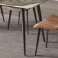 Modern Rectangle Table Sintered Stone Table with Metal Legs for Kitchen Clearhalo 'Dining Tables & Seating' 'Dining Tables' 'dining_table' 'furn' 'furn_dining_table' 'Furniture' 'Kitchen & Dining Furniture' 1200x1200_2839fa7b-8952-4906-a0c6-a7dc57b68a7d