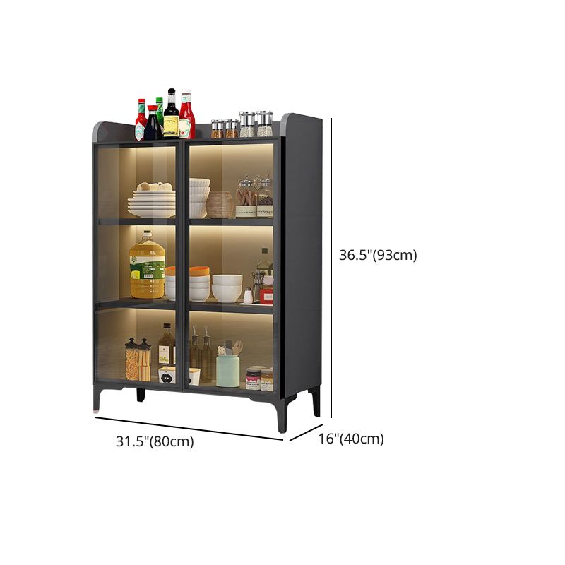 Rettangolo di archiviazione credenza mobile da cucina moderna con cassetti e porte senza lampada