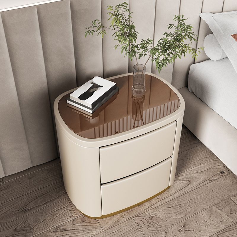 Contemporary Accent Table Nightstand Drawer Storage Antique Finish Bed Nightstand Clearhalo 'Bedroom Furniture' 'furn' 'furn_night_stand' 'Furniture' 'night_stand' 'Nightstands' 1200x1200_283b7838-29ef-4082-be7d-e5e488f46c7b