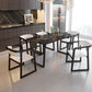 Modern Style Faux Leather Chair Open Back Side Chairs with Wood Legs for Kitchen