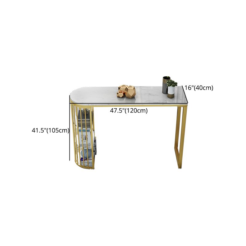 Stone Bar Dining Table Glam Bar Table with Double Pedestal for Kitchen Dining Room Clearhalo 'Bar Furniture' 'Bar Tables' 'bar_tables' 'furn' 'furn_bar_tables' 'Furniture' 'furniture_bar_tables' 'Kitchen & Dining Furniture' 1200x1200_283d4d79-3946-4ac3-a639-93153c92a21c