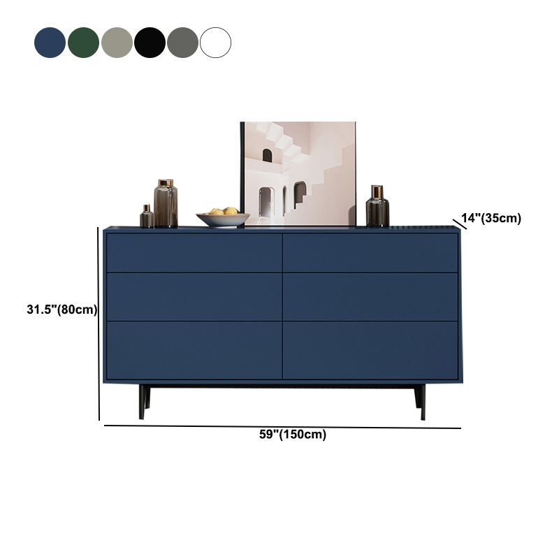 Modern Accent Chest with 6 Drawers and 4 Straight Black Legs Clearhalo 'Cabinets & Chests' 'cabinets_chests' 'furn' 'furn_cabinets_chests' 'Furniture' 'Living Room Furniture' 1200x1200_283e6b24-85d1-45a6-8228-8bad2273d247