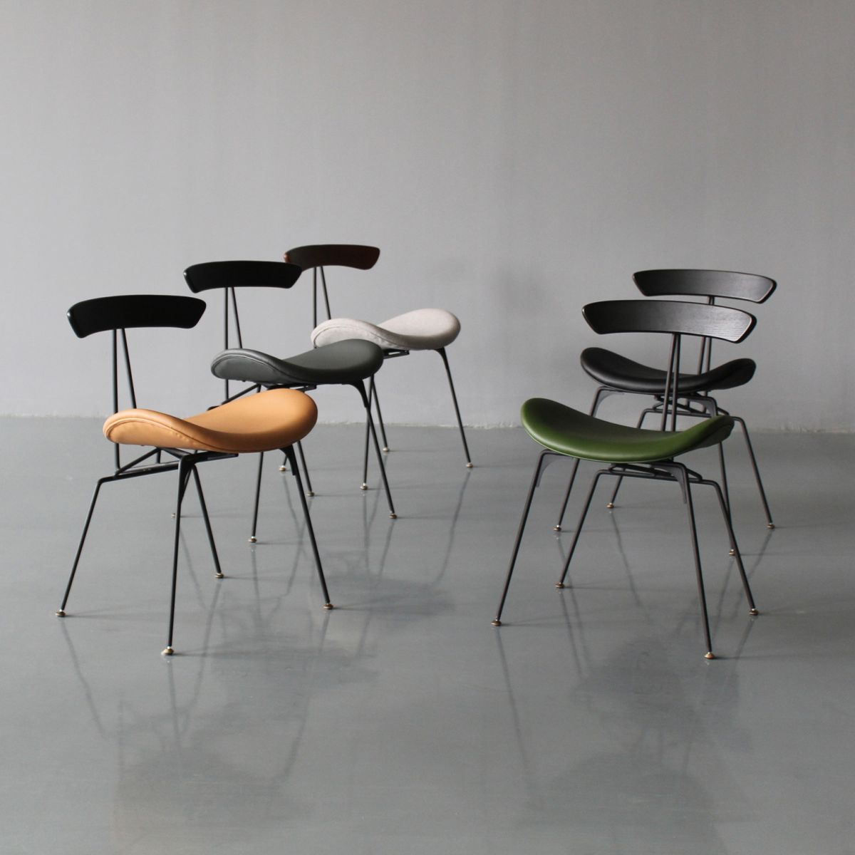 Contemporary Metal Kitchen Dining Rooms Chair Open Back Side Chairs Sets Clearhalo ' kitchen&dining_furn' 'Dining Chairs' 'Dining Tables & Seating' 'dining_chair' 'furn' 'furn_dining_chair' 'Furniture' 'furniture_dining_chair' 'Kitchen & Dining Furniture' 'kitchen' 1200x1200_283f81b3-5f3c-47e8-8902-c0846e9e279a