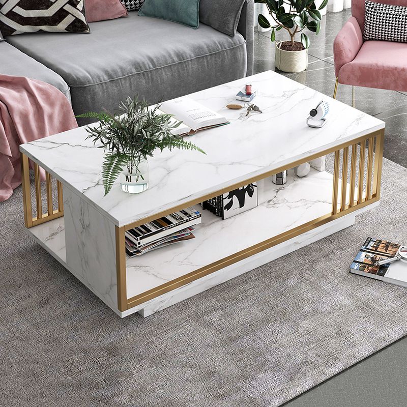 Rectangular Storage Coffee Table Contemporary Frame Cocktail Table for Home Clearhalo 'Coffee & Accent Tables' 'Coffee Tables' 'coffee_tables' 'furn' 'furn_coffee_tables' 'Furniture' 'furniture_coffee_tables' 'Living Room Furniture' 1200x1200_283fd85e-28d8-41e1-8fc5-216775b014ab