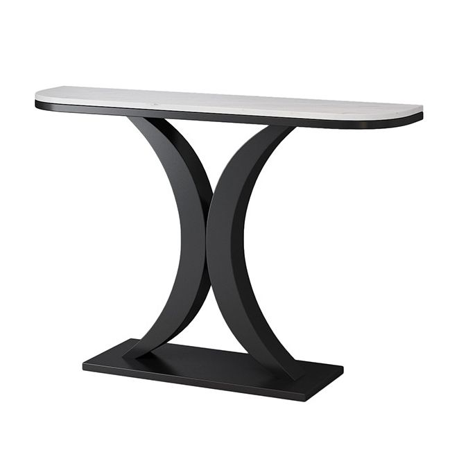 Mesa de scratch de 31.5 pulgadas de consola de mármol de mármol resistente a los rayos para el salón