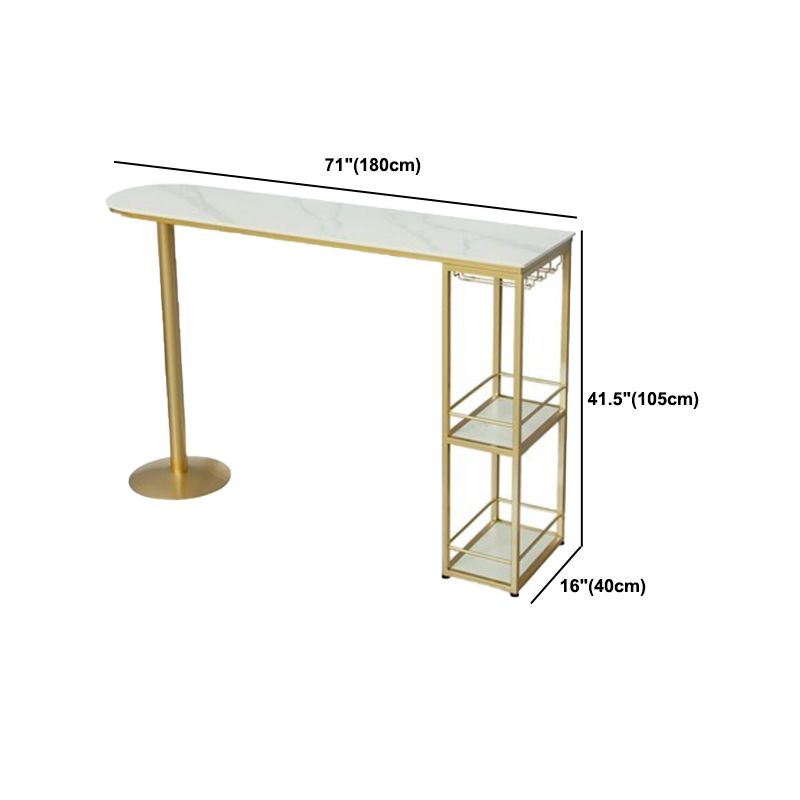 Glam Oval Bar Pub Table Set 1/3 Pieces Stone Top Bar Stool and Table Set Clearhalo 'Bar Furniture' 'furn' 'furn_home_bar_bar_sets' 'Furniture' 'Home Bars & Bar Sets' 'home_bar_bar_sets' 'Kitchen & Dining Furniture' 1200x1200_28403a16-1efb-4e66-af11-53b2b5833134