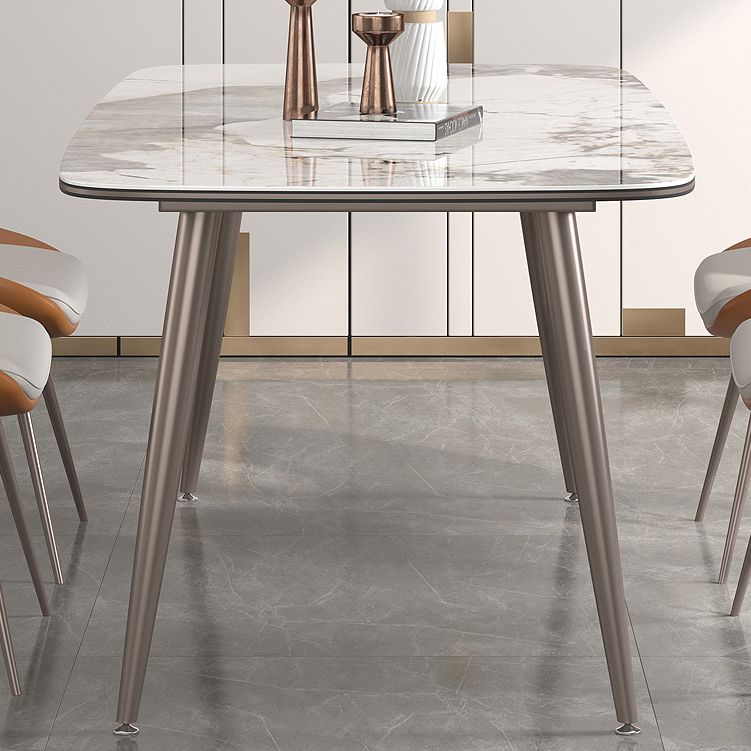 Luxury Style Home Sintered Stone Dining Table 4 Legs Base Rectangle Table Clearhalo ' dining_table' 'Dining Tables & Seating' 'Dining Tables' 'furn' 'furn_dining_table' 'Furniture' 'furniture_dining_table' 'Kitchen & Dining Furniture' 'kitchen&dining_furn' 'kitchen' 'kitchen_dining_table' 1200x1200_28404ec8-82d9-415d-b19f-25a0c5aad6ad