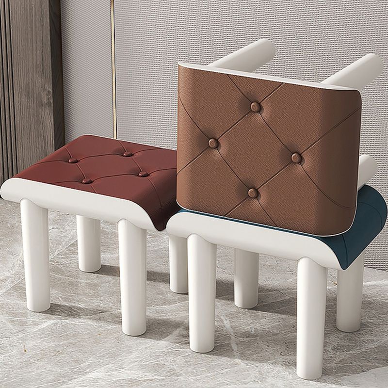 Faux Leather Pouf Whole Colored Modern Tufted Rectangle Stain Resistant Ottoman Clearhalo 'furn' 'furn_ottomans_poufs' 'Furniture' 'Living Room Furniture' 'Ottomans & Poufs' 'ottomans_poufs' 1200x1200_284249f3-1b0f-4f2d-b1a3-3a17f11aaa47