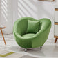 Velvet Barrel Chair 37.40 "L x 31,49" W x 29.13 "H Chaise d'accent à bascule en bois massif