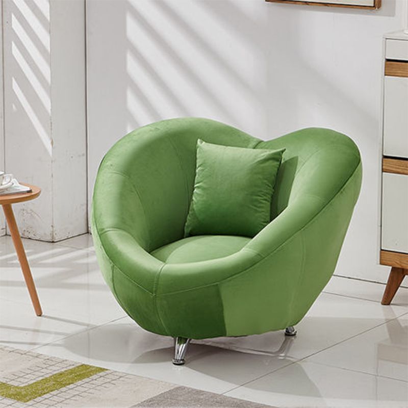 Velvet Barrel Chair 37.40 "L x 31,49" W x 29.13 "H Chaise d'accent à bascule en bois massif